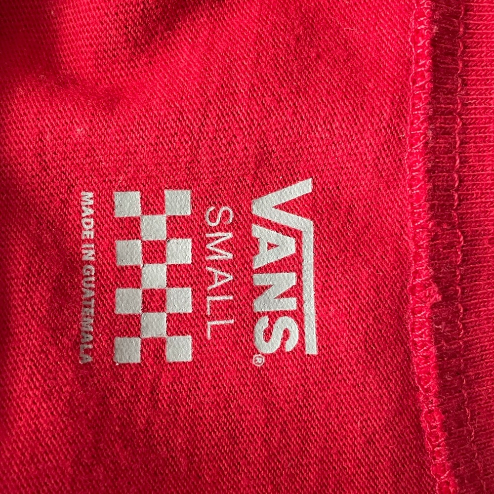Vans Oversized Red Crop Top - Picture 5 of 5